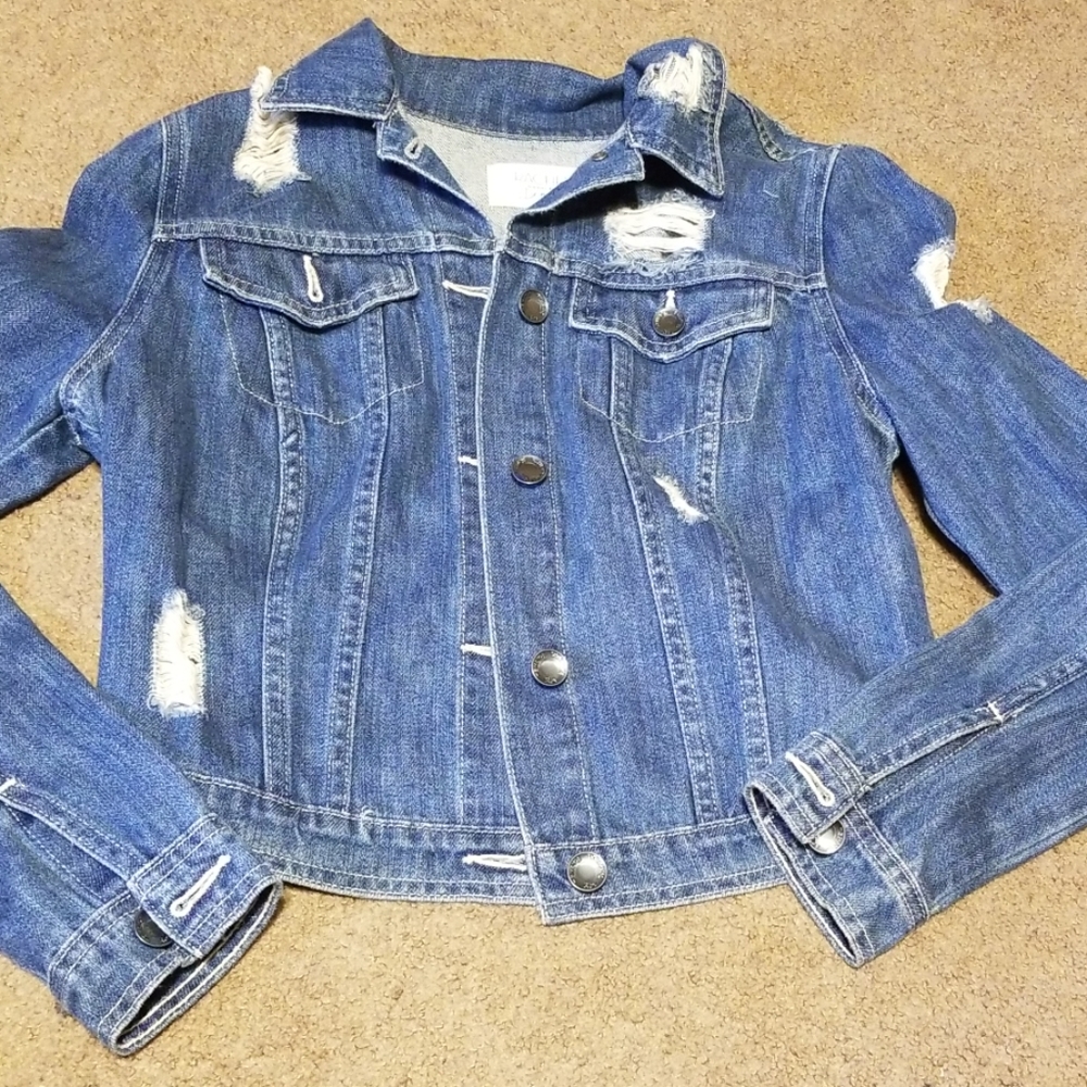 Rachel Roy distressed denim jacket